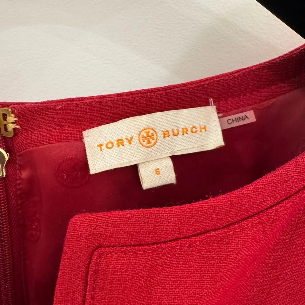 Tory Burch Red Sheath Dress Size 6 - Picture 4 of 4